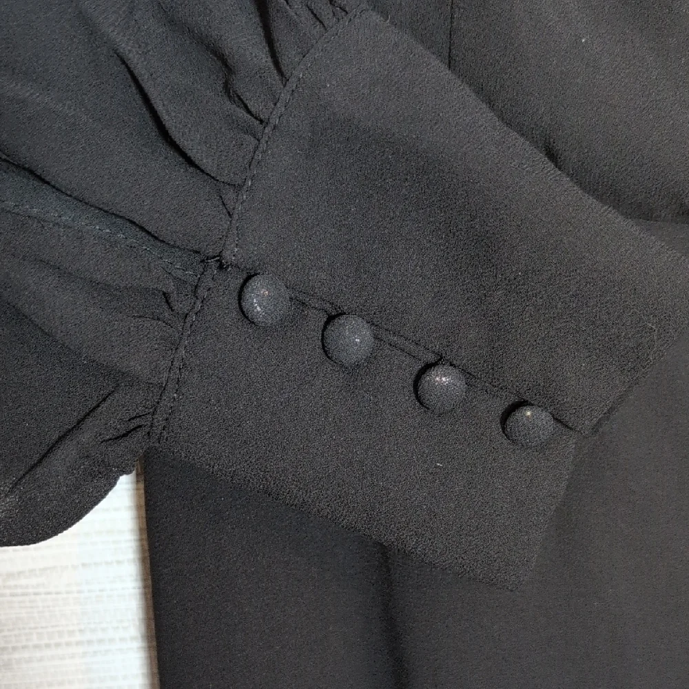 Lulu's Black Feel The Romance Off-Shoulder Maxi Dress Long Sleeve NWT Medium - Picture 6 of 10